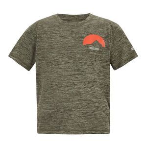 Regatta Childrens/Kids Alvarado Back Print T-Shirt / Dark Khaki Marl